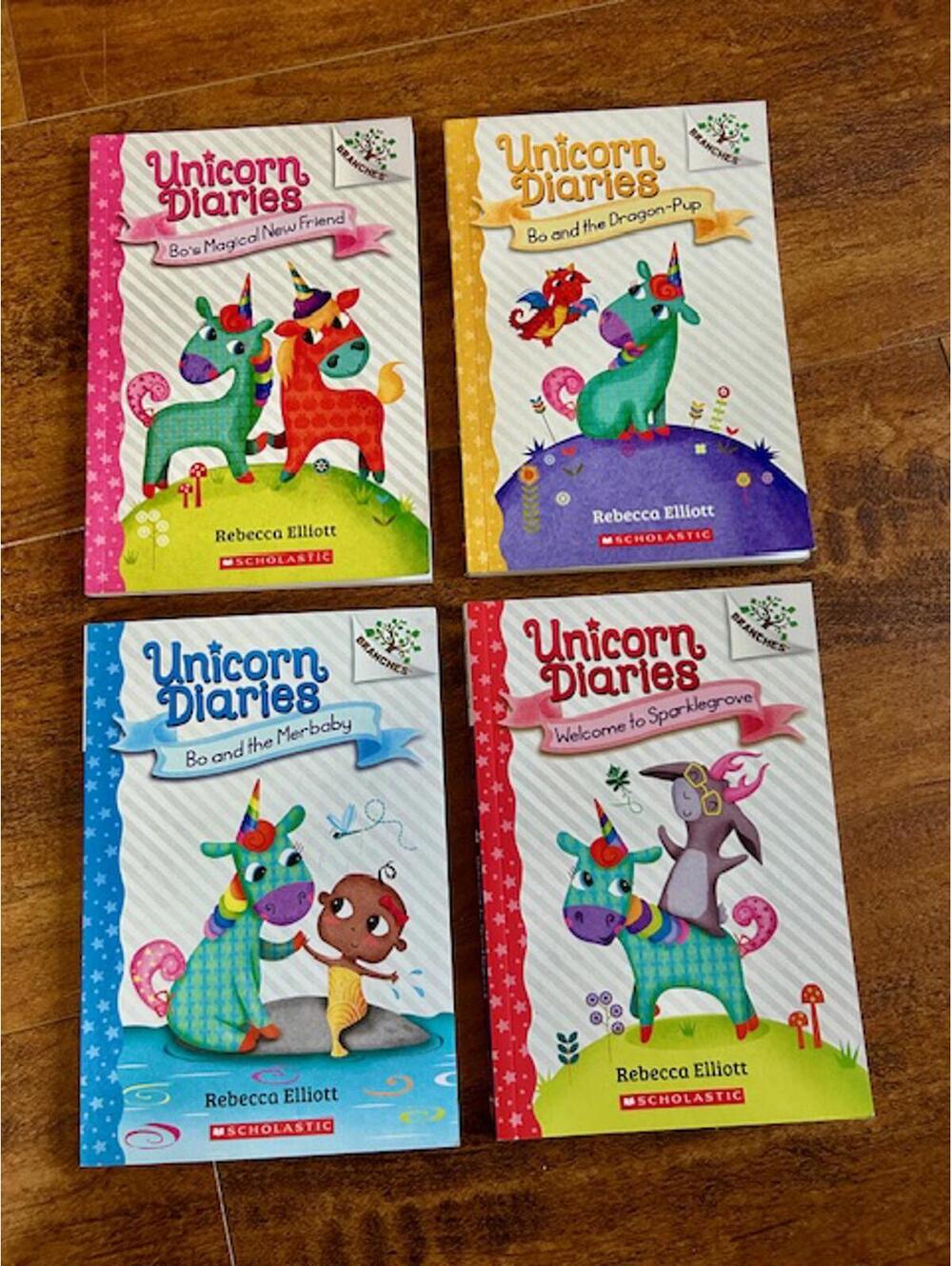 Unicorn Diaries Book Set by Rebecca Elliott - Set of 4 Books
